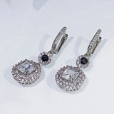 Square Shape Wedding Earrings Bridal Jewelry