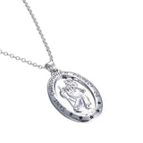 St. Christopher Oval Pendant Necklace Women's Jewelry