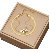Adjustable Stainless Steel Crystal Snake Link Bracelets for Women