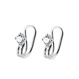 Star Clip Earrings Zircon Crystal Non Pierced Punk Jewelry