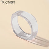 Transparent Acrylic Bracelet Bangle with Charms