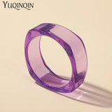 Transparent Acrylic Bracelet Bangle with Charms
