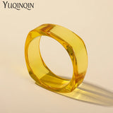Transparent Acrylic Bracelet Bangle with Charms