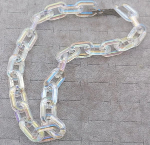 Transparent Acrylic Chain Choker Necklace Punk Party Jewelry