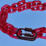 Transparent Acrylic Chain Choker Necklace Punk Party Jewelry