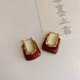 Resin Drop Earrings for Women Geometric Metal Acrylic Party Jewelry