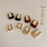 Resin Drop Earrings for Women Geometric Metal Acrylic Party Jewelry