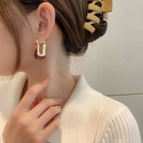 Resin Drop Earrings for Women Geometric Metal Acrylic Party Jewelry