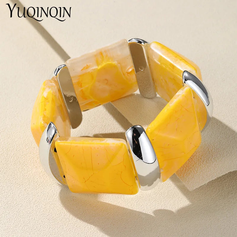 Vintage Geometric Chain Link Bracelets for Women
