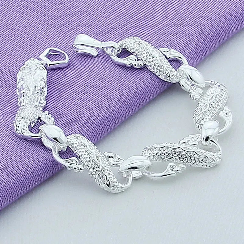 Chinese Dragon Chain Bracelet for Men Jewelry Male