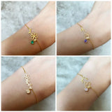 Women Flower Pendant Bracelet Stainless Steel Chain Jewelry Gift