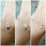 Women Flower Pendant Bracelet Stainless Steel Chain Jewelry Gift
