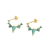 925 Silver Geometric Diamond Zircon Earrings