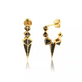 925 Silver Geometric Diamond Zircon Earrings