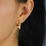 925 Silver Geometric Diamond Zircon Earrings