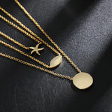 Tropical Ocean Style Layer Necklace Fish Starfish Necklace