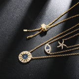 Tropical Ocean Style Layer Necklace Fish Starfish Necklace