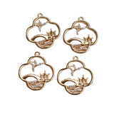 Zircon Bridge Water People Necklace Pendant DIY Earring Charm