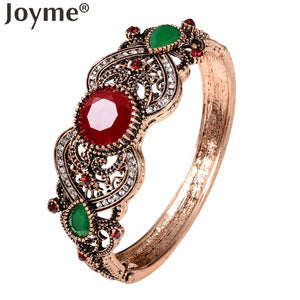 Vintage Cuff Bracelets for Women Antique Gold-Color Bohemia Indian Ban