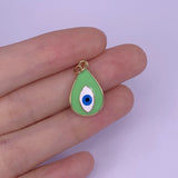 Rainbow Enamel Eye Necklace Pendant Eye Ball Bead Jewelry