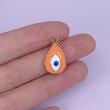 Rainbow Enamel Eye Necklace Pendant Eye Ball Bead Jewelry