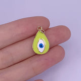 Rainbow Enamel Eye Necklace Pendant Eye Ball Bead Jewelry