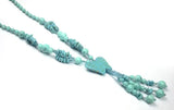 Turquoise Butterfly Necklace Women's Sweater Chain Jewelry