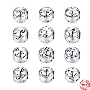 Constellations 925 Silver Bead Pendant Amulet Dangle Charms