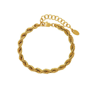 Twist Rope Chain Bracelet Women Punk Jewelry