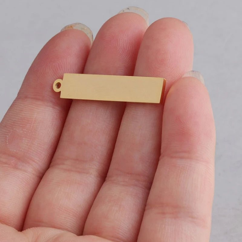 20Pcs 1.5*6*30mm Stainless Steel Bar Charm for DIY Jewelry Making