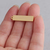 20Pcs 1.5*6*30mm Stainless Steel Bar Charm for DIY Jewelry Making