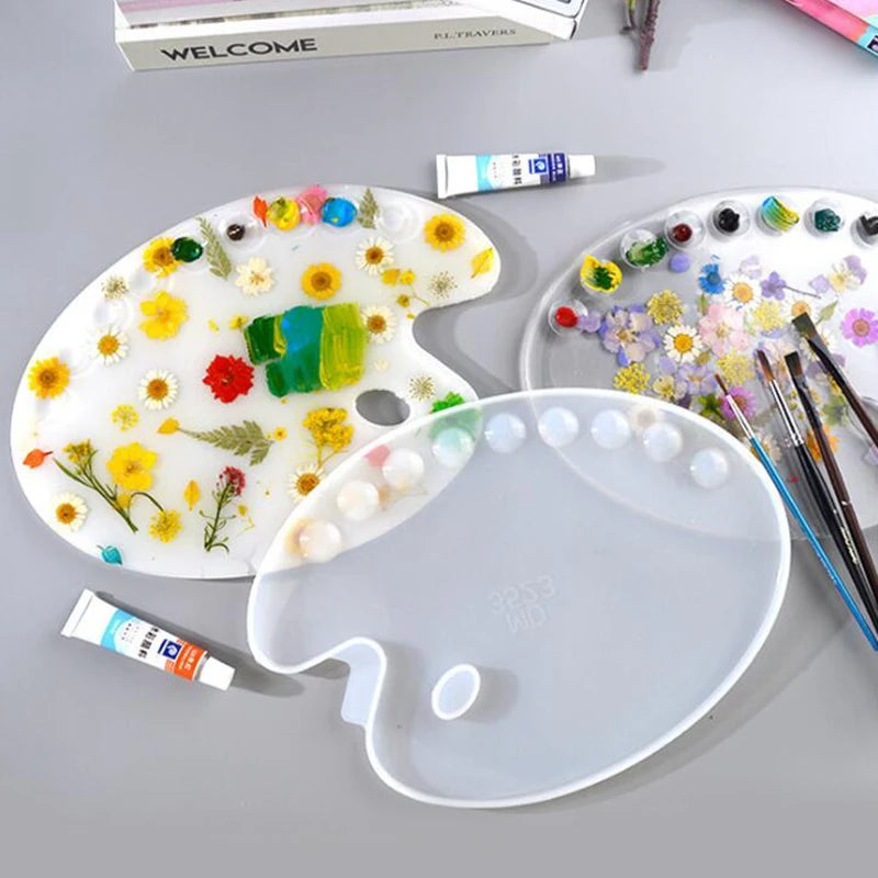 Transparent Silicone Mold Decoration for DIY Painting Board Palette
