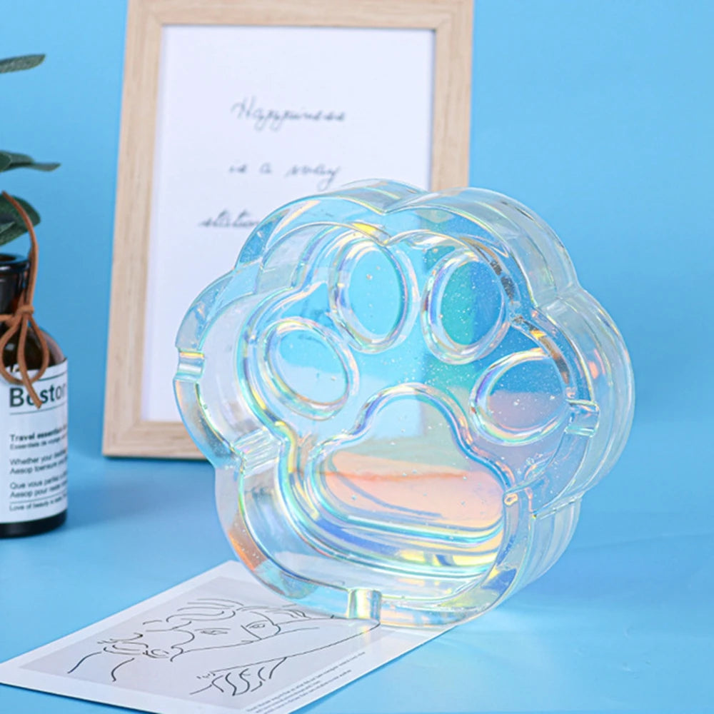 Silicone Mold Footprint Storage Box Ashtray Charms DIY Epoxy Resin Mold