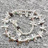 Electroplated 925 Silver Bee Beads Necklace Gift