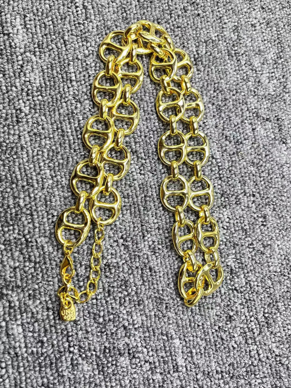 High Electroplated 925 Silver Chain Necklace