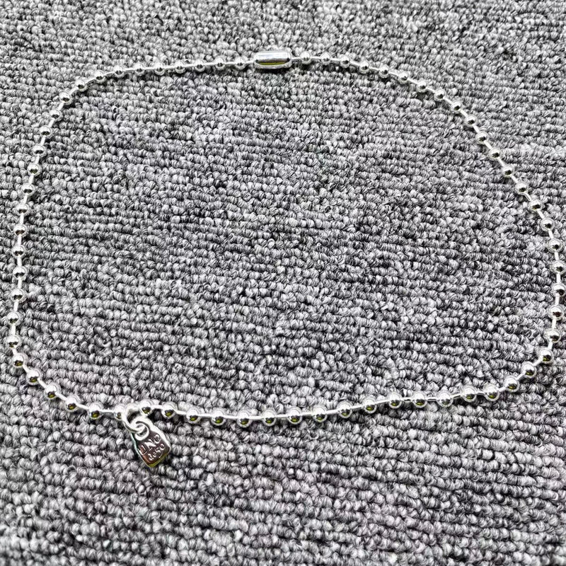 UNOde50 952 Silver Plated Round Beads Necklace