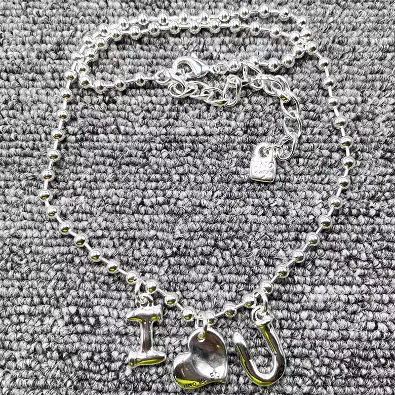 UNOde50 Silver Love Pendant Holiday Necklace