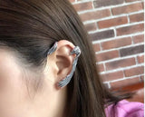 Real 925 Sterling Silver Left Ear Clip On Earrings Animal Bird Earcuff