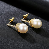 925 Silver Freshwater Pearl Drop Earrings Women's Jewelry