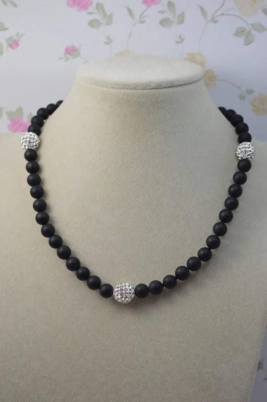 Unique AA Agate Necklace Rhinestone Agate Beads Fine Jewelry For Women Gift