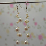 AA Pearl Earrings Freshwater Pearls Crystal S925 Silver Dangle