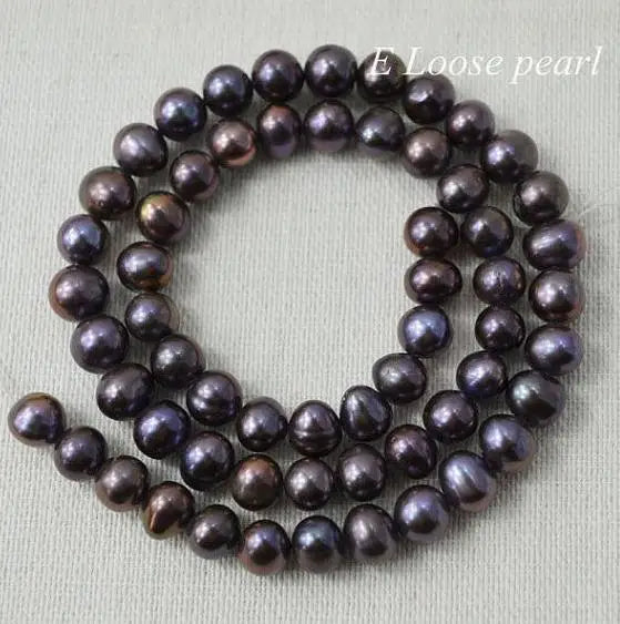7.5mm Freshwater Potato Pearls Loose Beads Full Strand for DIY Necklace