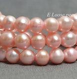 Freshwater Pearl Pink Beads 8-9mm DIY Necklace Earring
