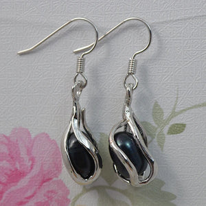 Pearl Dangle Earrings Freshwater S925 Silver Fine Jewelry