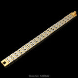 Two-Tone Men's Bracelet Gold/Silver Plated Jewelry