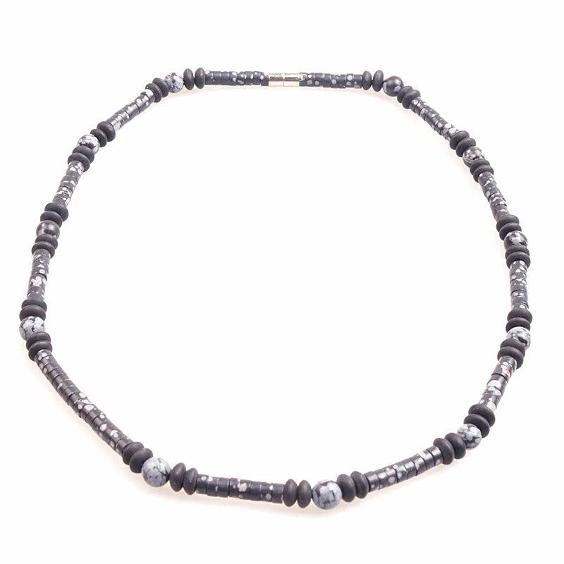6mm Natural Stone Beads Magnet Surfer Necklace for Men