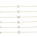 925 Silver CZ Initials Name Bracelet Women Jewelry