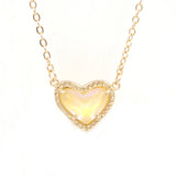 Valentines Gift 3D Glass Mini Love Pendants Necklaces Women