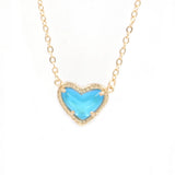 Valentines Gift 3D Glass Mini Love Pendants Necklaces Women