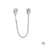 Sterling Silver Safety Chain Charms for Bracelet